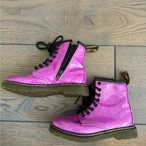 Dr. Martens little kid Sparkle Purple